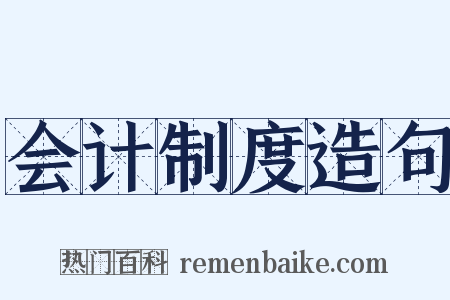 会计制度造句是什么意思的图片